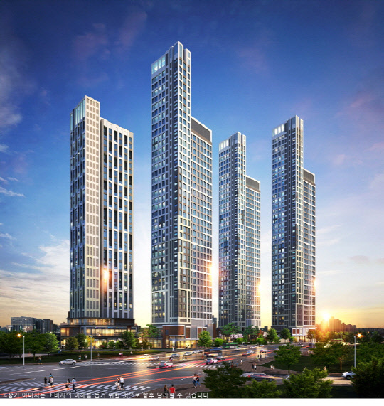 금강주택이 다음달 분양하는 '동탄역 금강펜테리움 더 시글로' 투시도. <금강주택 제공>